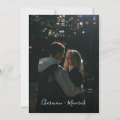 Invitation Mariage photo minimaliste Emerald Green (Dos)