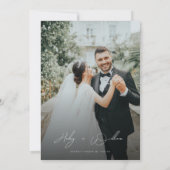 Invitation Mariage photo minimaliste lunatique (Dos)