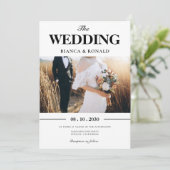 Invitation Mariage photo minimaliste moderne (Debout devant)