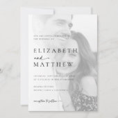 Invitation Mariage photo minimaliste moderne (Devant)