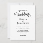 Invitation Mariage photo minimaliste moderne (Devant)