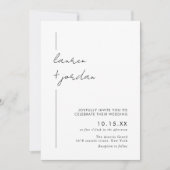 Invitation Mariage photo minimaliste moderne (Devant)