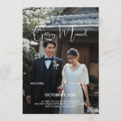 Invitation Mariage photo minimaliste moderne (Devant)