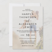 Invitation Mariage photo minimaliste moderne (Devant)