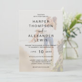 Invitation Mariage photo minimaliste moderne (Debout devant)