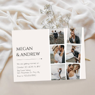 Invitation Mariage photo minimaliste moderne