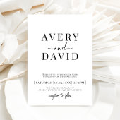 Invitation Mariage photo minimaliste moderne