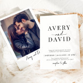 Invitation Mariage photo minimaliste moderne