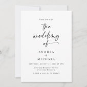 Invitation Mariage photo minimaliste moderne (Devant)