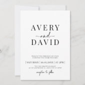 Invitation Mariage photo minimaliste moderne (Devant)