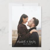 Invitation Mariage photo minimaliste moderne (Dos)