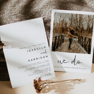 Invitation Mariage photo minimaliste moderne ADELLA