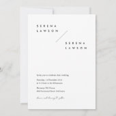 Invitation Mariage photo minimaliste moderne Boho (Dos)