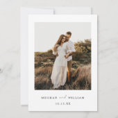 Invitation Mariage photo minimaliste moderne Boho (Dos)