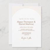 Invitation Mariage photo minimaliste moderne Boho Arch (Dos)