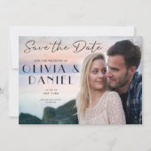 Invitation Mariage photo minimaliste moderne Enregistrer la d (Devant)