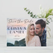 Invitation Mariage photo minimaliste moderne Enregistrer la d (Debout devant)