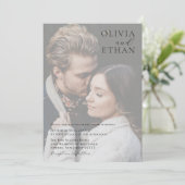 Invitation Mariage photo minimaliste personnalisé (Debout devant)