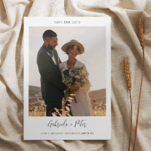 Invitation Mariage photo minimaliste simple Enregistrer la da