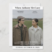 Invitation Mariage photo minimaliste unique (Devant)