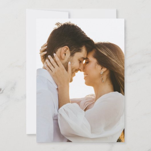 Invitation Mariage photo minime de palmier Monogramme (Dos)