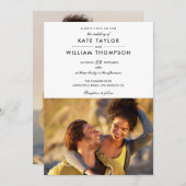 Invitation Mariage photo moderne (Devant / Derrière)