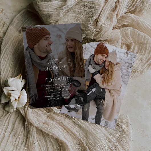 Invitation Mariage photo moderne