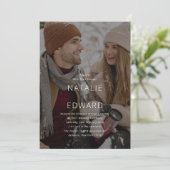 Invitation Mariage photo moderne (Debout devant)
