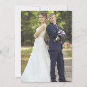 Invitation Mariage photo moderne (Dos)