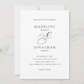 Invitation Mariage photo moderne Ampersand Calligraphy (Devant)
