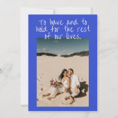 Invitation Mariage photo moderne amusant rédigé à la main (Dos)