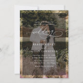 Invitation Mariage photo moderne avec bordure noire et blanch (Devant)