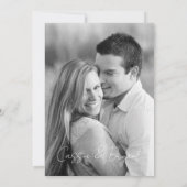 Invitation Mariage photo moderne Black & White (Dos)