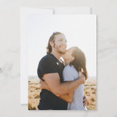 Invitation Mariage photo moderne blanc et noir simple (Dos)