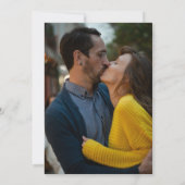 Invitation Mariage photo moderne blanc et noir simple (Dos)