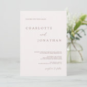 Invitation Mariage photo moderne Bohemian Cream & Mauve (Debout devant)