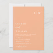 Invitation Mariage photo moderne Boho Peach Fuzz (Devant)