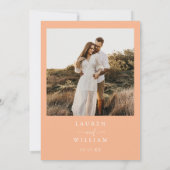 Invitation Mariage photo moderne Boho Peach Fuzz (Dos)