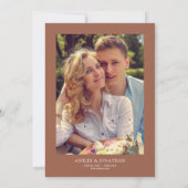 Invitation Mariage photo moderne centré sur la typographie (Dos)