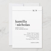 Invitation Mariage photo moderne chic (Devant)