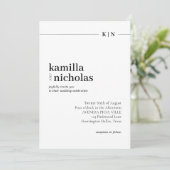 Invitation Mariage photo moderne chic (Debout devant)