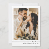 Invitation Mariage photo moderne chic (Dos)
