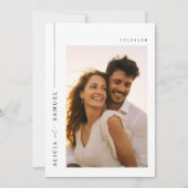 Invitation Mariage photo moderne chic minimaliste (Devant)