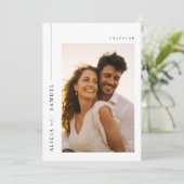 Invitation Mariage photo moderne chic minimaliste (Debout devant)