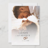 Invitation Mariage photo moderne chic ultra minimaliste (Devant)