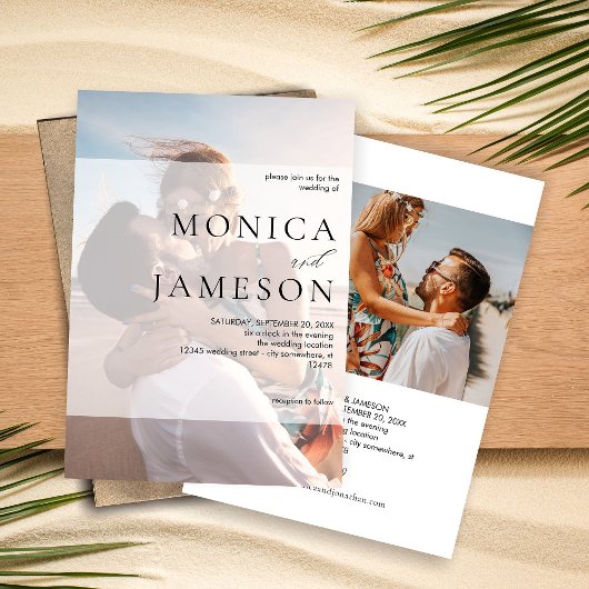 Invitation Mariage photo moderne Duo 2