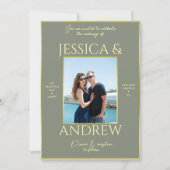 Invitation Mariage photo moderne Elegance (Devant)