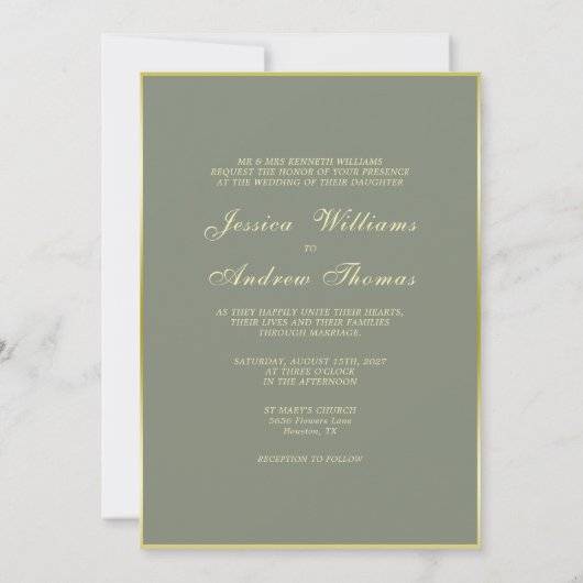 Invitation Mariage photo moderne Elegance (Dos)