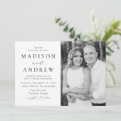 Invitation Mariage photo moderne Elegance (Debout devant)