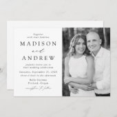 Invitation Mariage photo moderne Elegance (Devant / Derrière)